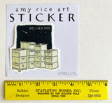 Bees Live In These Sticker by Amy Rice