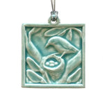 Bird At Nest Tile Ornament by Whistling Frog