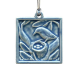 Bird At Nest Tile Ornament by Whistling Frog
