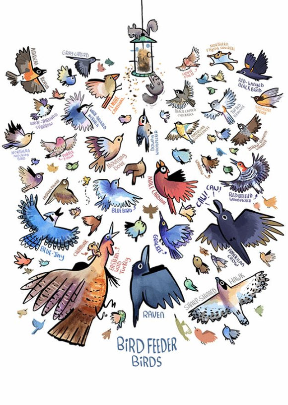 Bird Feeder Blank Card from Artists to Watch