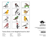 Twelve Birds in the Neighborhood 2027 Calendar by Burdock & Bramble