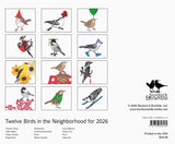 2026 Birds in the Neighborhood Calendar by Burdock & Bramble