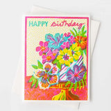 Happy Birthday (Tropical Floral Cake) Card by Heartell Press