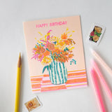 Happy Birthday (Stripes) Card by Heartell Press