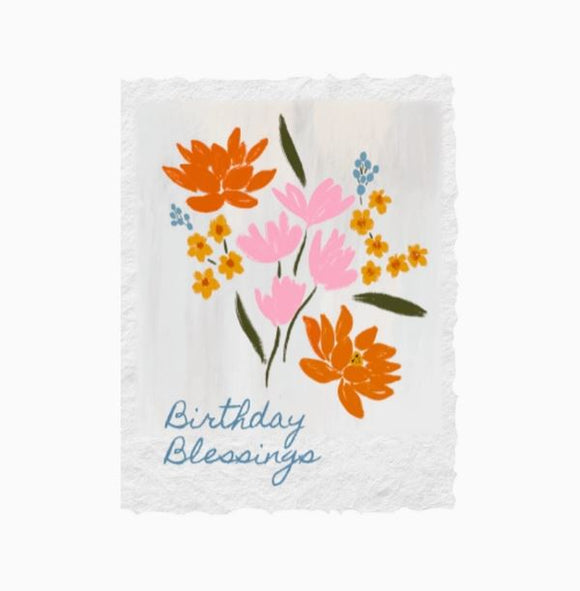 Birthday Blessings Greeting Card by Paper Baristas