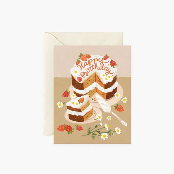 Homemade Birthday Cake Greeting Card by Oana Befort