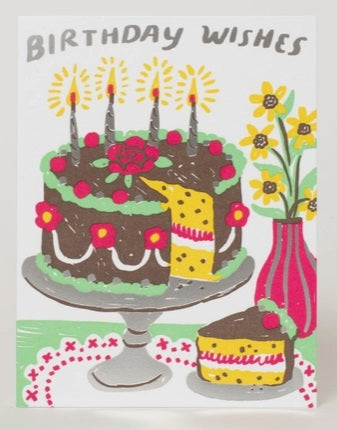 Birthday Cake Wishes Greeting Card by Egg Press Manufacturing