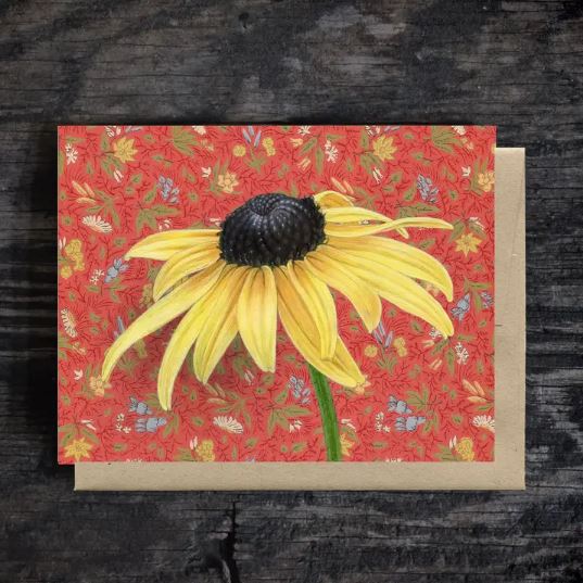 Black-Eyed Susan Blank Greeting Card by Emily Uchytil