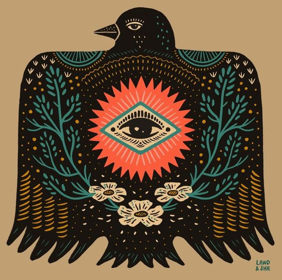 Black Bird Print by Land & She