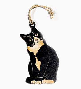 Black Tuxedo Cat Ornament by Snowmade