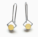 Small Square Diagonal Dot Earrings by Ashka Dymel