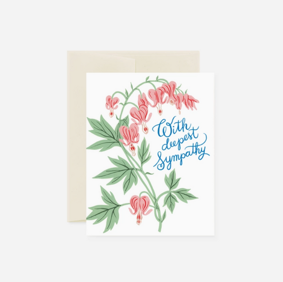 Bleeding Hearts Sympathy Greeting Card by Oana Befort