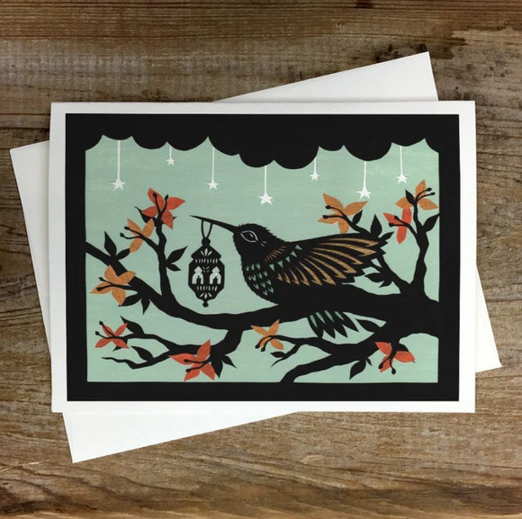 Blossoms A'glow Greeting Card by Angie Pickman