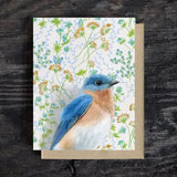 Bluebird Blank Greeting Card by Emily Uchytil