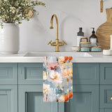 Blue Floral Kitchen Tea Towel by Paper Baristas