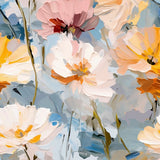 Blue Floral Kitchen Tea Towel by Paper Baristas