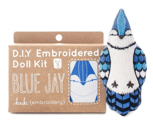 Blue Jay Embroidery Kit by Kiriki Press