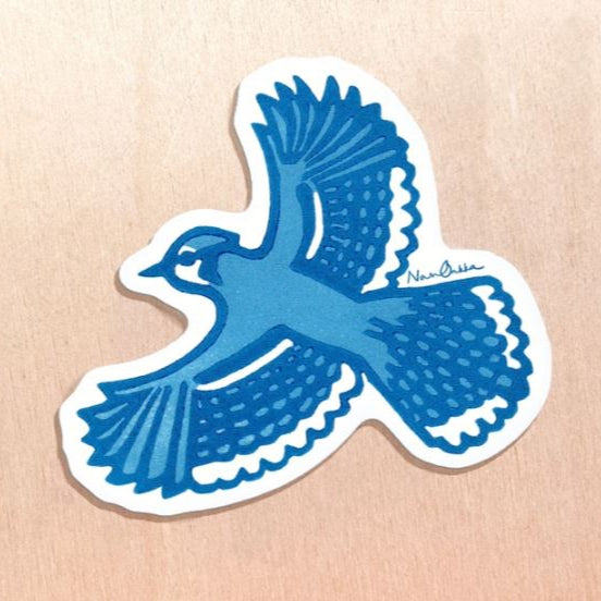 Blue Jay Sticker by Nan Onkka
