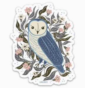 Blue Owl Sticker by Gingiber