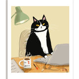 Boss Baby Cat Print by Jamie Shelman