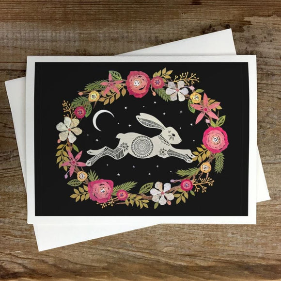 Bounding Through the Sweetest Hour Greeting Card by Angie Pickman