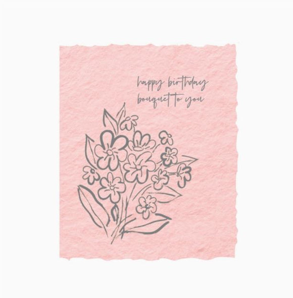 Happy Birthday Flower Bouquet Greeting Card by Paper Baristas