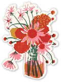 Glass Jar Bouquet Sticker by Heartell Press