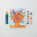 Bright Wildflower Bouquet by Lindsay Brackeen, A Mini Paint By Number Kit