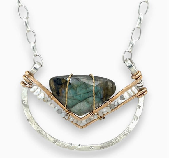 Bowl of Labradorite Necklace by Vanessa Savlen