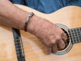 Tan Celtic Braided Leather Bracelet by Oberon Design
