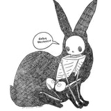 Rabbit Animus Halloween Greeting Card by Cat Rocketship