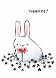 Bunny and Flower Thank You Card from Artists to Watch