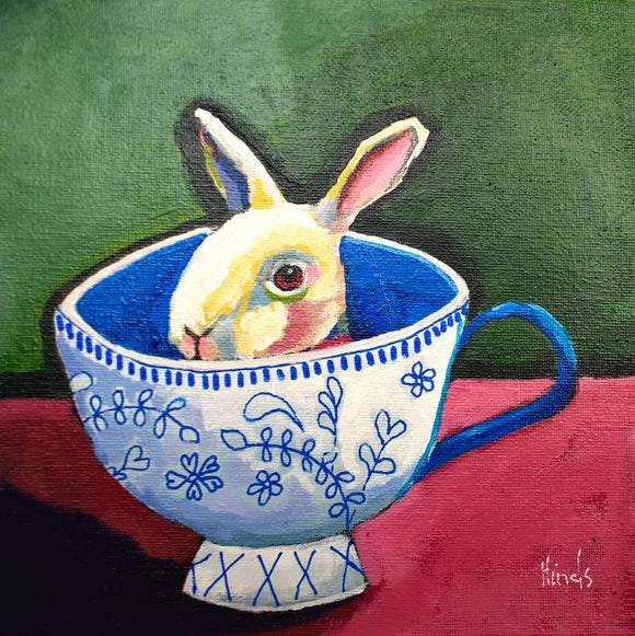 Bunny in a Cup by David Hinds