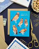 Burrowing Owls Birthday Greeting Card by Bird Mail Studio