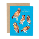 Burrowing Owls Birthday Greeting Card by Bird Mail Studio