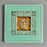 New Story Begins Coaster by Macone Clay