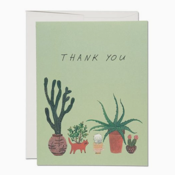 Cactus Thank You Greeting Card from Red Cap Cards