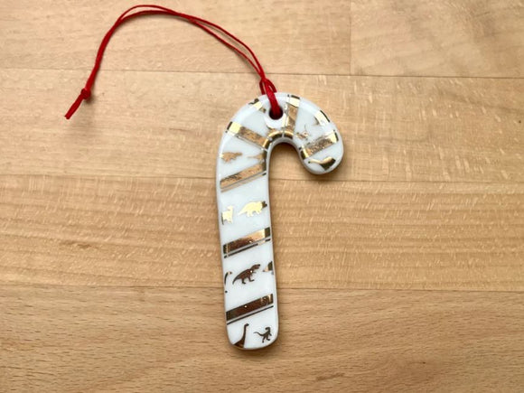 Candy Cane Mini Dinosaurs Ornament by Keith Hershberger