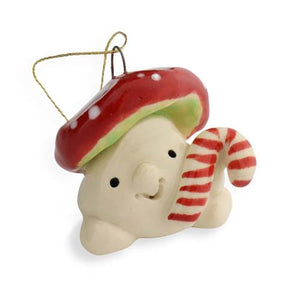 Candy Mushroom Ceramic "Little Guy" Ornament by Cindy Pacileo
