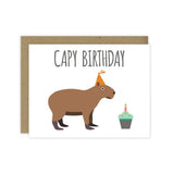 Capy Birthday Blank Greeting Card by Mr. Sogs