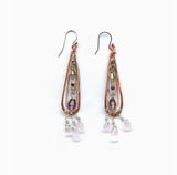 Rose Quartz Cascade Earrings by Vanessa Savlen