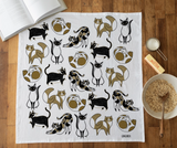 Cat Tea Towel by Gingiber