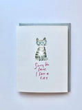 Cat Belated Birthday Greeting Card by Sweet Julie Marie