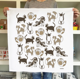 Cat Tea Towel by Gingiber