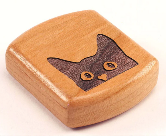 Cat 2” Flat Wide Secret Box by Heartwood Creations