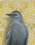 Catbird Blank Greeting Card by Emily Uchytil