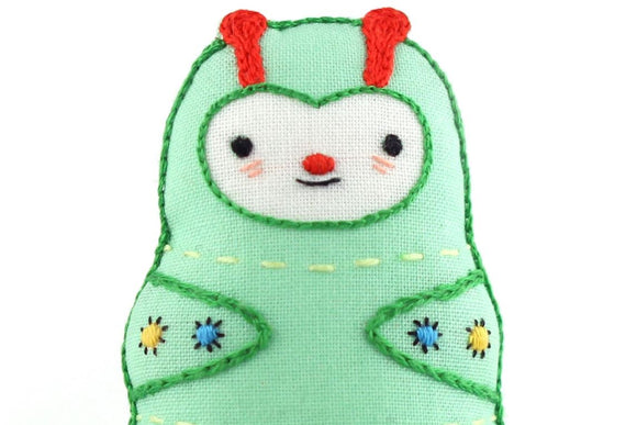 Caterpillar Embroidery Kit by Kiriki Press
