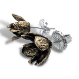 Warm Cedar Flowers Post Earrings by Merzatta Jewelry