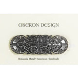 Celtic Peacock Hair Barrette by Oberon Design