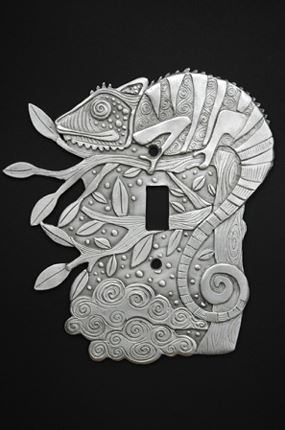 Chameleon Switch Plate Cover by Leandra Drumm Designs